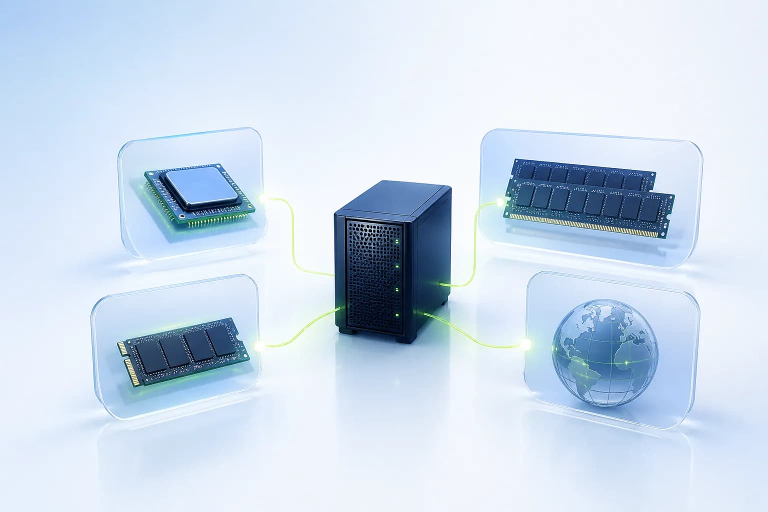 Сравнение процессора, памяти, SSD и локации Linux VPS