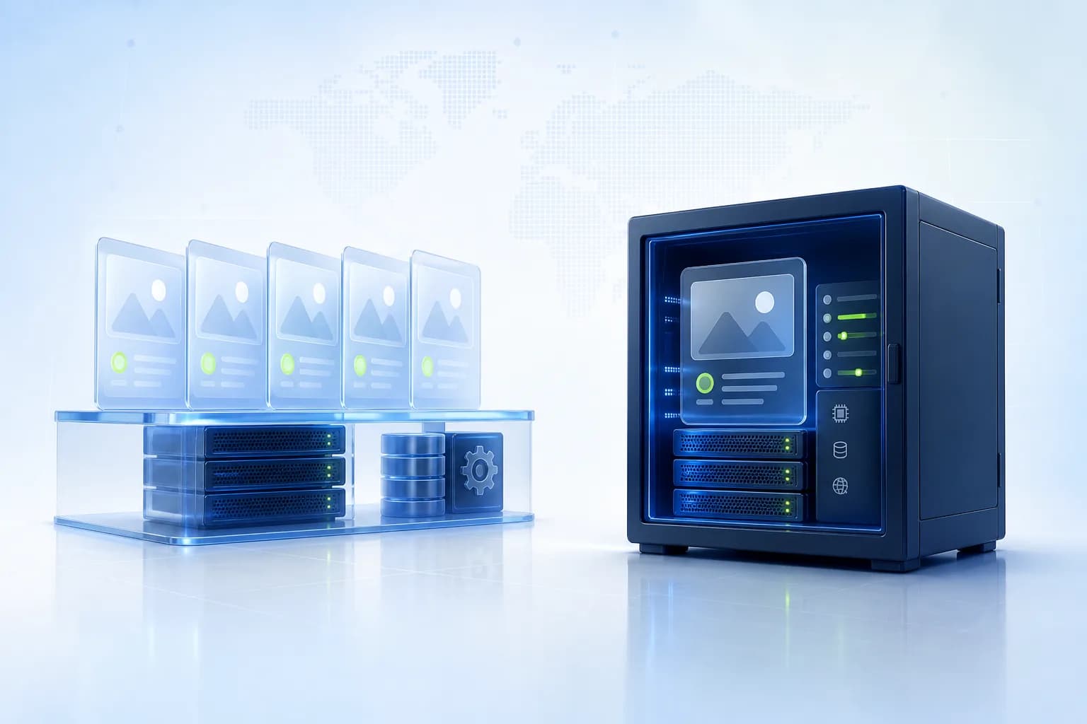 A separate Linux VPS beside a shared hosting environment